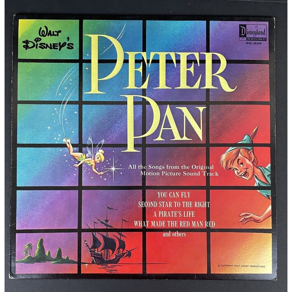 Walt Disney’s Peter Pan OST Soundtrack LP Disneyland Mono M- Beautiful!!!